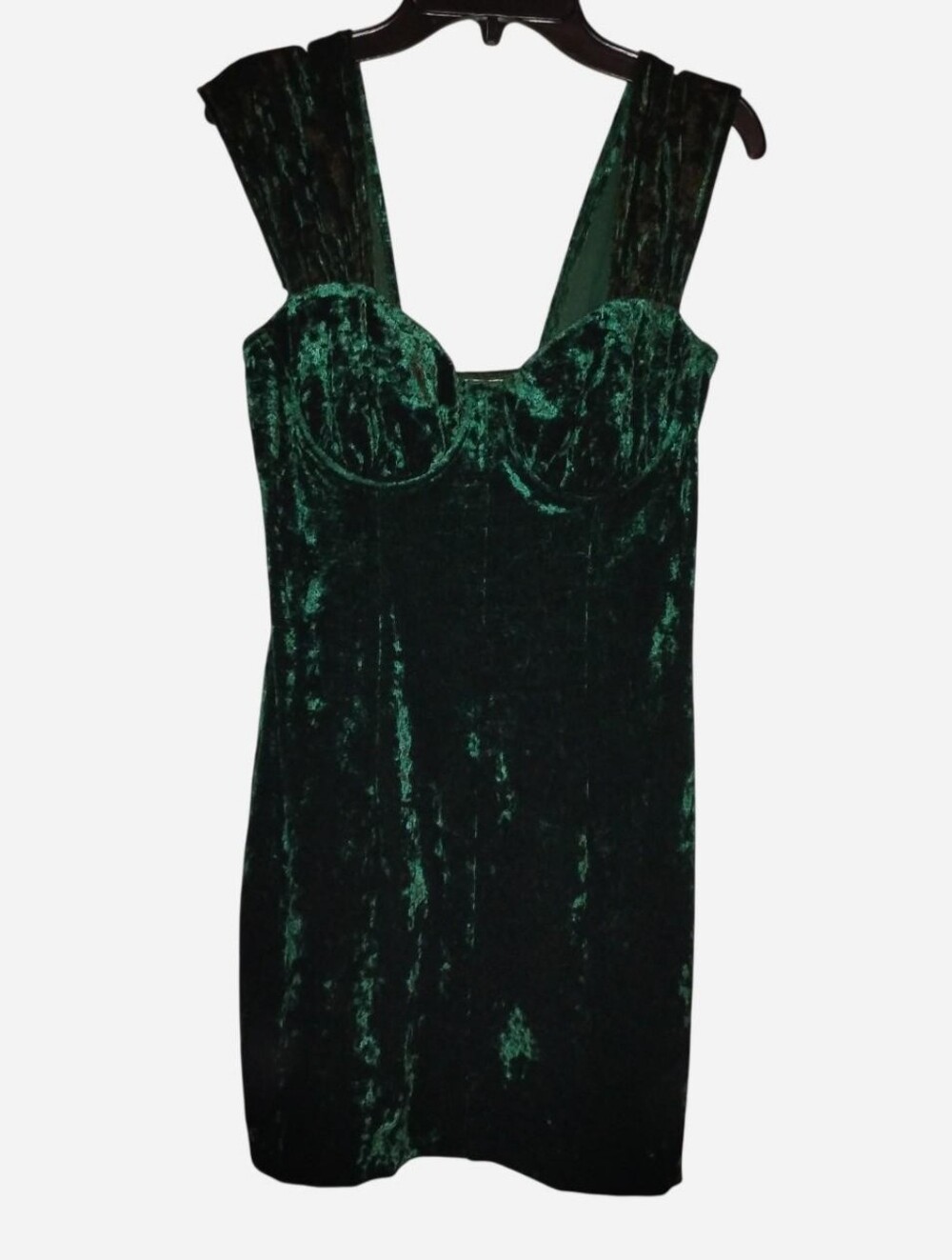 Rampage Emerald Green Velvet Mini Dress